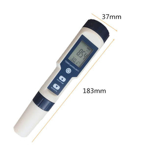 5 IN 1 Waterproof Water Quality PH Tester Thermometer TDS EC Salinity Meter