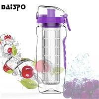 Load image into Gallery viewer, BAISPO 32oz 900ml BPA Free Fruit Infuser Juice Shaker Sports Pop-top Water Bottle