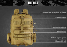 Load image into Gallery viewer, 30L Tactical Military Backpack Multi-function Waterproof Nylon Travel Pack Knapsack