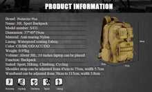 Load image into Gallery viewer, 30L Tactical Military Backpack Multi-function Waterproof Nylon Travel Pack Knapsack
