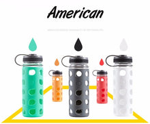 Load image into Gallery viewer, 600ml / 20.3 fl oz - Water Bottle High Quality Kettle Glass - Silicone Rubber Outer-wall
