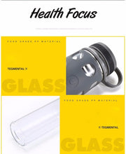 Load image into Gallery viewer, 600ml / 20.3 fl oz - Water Bottle High Quality Kettle Glass - Silicone Rubber Outer-wall