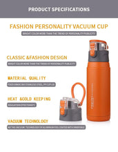 Load image into Gallery viewer, PINKAH 650ML Thermo Mug Stainless Steel Vacuum Flasks Sport Style Insulated Outdoor Water Bottle Thermos