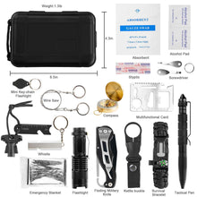 Load image into Gallery viewer, 18 IN 1 Outdoor Survival Wilderness Multi-function Adventure Kit Tactical Camping Travel Defense Equipment First Aid SOS Set