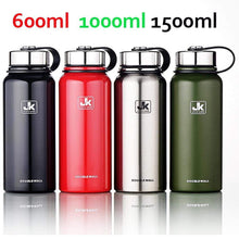 Load image into Gallery viewer, 600ml / 1000ml / 1500ml JK Double Wall Stainless Steel Thermal Water Bottle Vacuum Flask