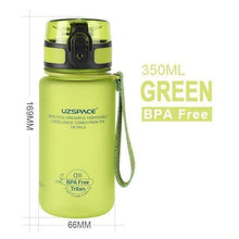 Load image into Gallery viewer, UZSPACE 350ml Sports Water Bottle Kid Eco-friendly Plastic Leak Proof Tour Bottle BPA Free