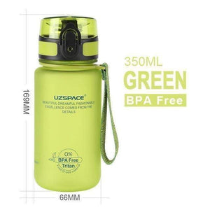 UZSPACE 350ml Sports Water Bottle Kid Eco-friendly Plastic Leak Proof Tour Bottle BPA Free
