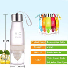 Load image into Gallery viewer, Transhome Creative Fruit Juice Infuser Water Bottle 650ml PBA-free Plastic