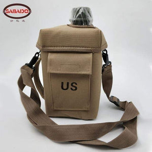 PBA-free Plastic Military Canteen 2L Capacity Choice of Skin for Maneuvers Camping Hiking Climbing