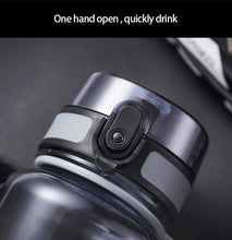 Load image into Gallery viewer, UZSPACE Popular Gray Water Bottle Men Outdoor Sport Travel My Drink Bottle Portable Leakproof Plastic Bottle BPA Free 5 Capacity