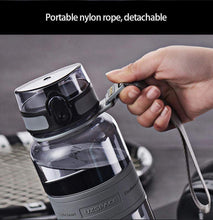 Load image into Gallery viewer, UZSPACE Popular Gray Water Bottle Men Outdoor Sport Travel My Drink Bottle Portable Leakproof Plastic Bottle BPA Free 5 Capacity