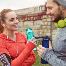 Load image into Gallery viewer, ZORRI -  400 to 1000ml - Sports Water Bottle BPA-Free Plastic Pop-top w Cleaning Brush*