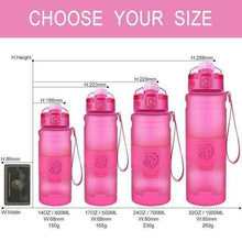 Load image into Gallery viewer, ZORRI -  400 to 1000ml - Sports Water Bottle BPA-Free Plastic Pop-top w Cleaning Brush*