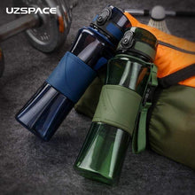 Load image into Gallery viewer, UZSPACE Shaker Sports Water Bottles Creative Drink Camping Tour My Bottle for Water 350/500ml Plastic Tritan Drinkware BPA Free
