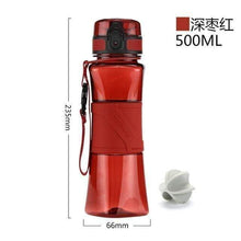 Load image into Gallery viewer, UZSPACE Shaker Sports Water Bottles Creative Drink Camping Tour My Bottle for Water 350/500ml Plastic Tritan Drinkware BPA Free