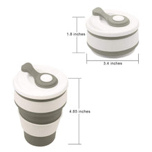 Load image into Gallery viewer, Collapsible Silicone Folding Travel Mug for the Office Camping Hiking Picnic Water Cup BPA Free