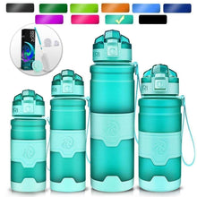 Load image into Gallery viewer, ZORRI -  400 to 1000ml - Sports Water Bottle BPA-Free Plastic Pop-top w Cleaning Brush*