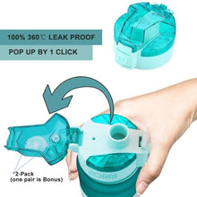 Load image into Gallery viewer, ZORRI -  400 to 1000ml - Sports Water Bottle BPA-Free Plastic Pop-top w Cleaning Brush*
