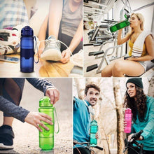 Load image into Gallery viewer, ZORRI -  400 to 1000ml - Sports Water Bottle BPA-Free Plastic Pop-top w Cleaning Brush*