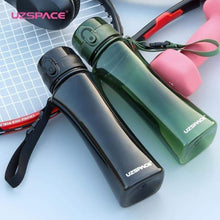 Load image into Gallery viewer, UZSPACE New 350&amp;500ml Sport Water Bottle Creative Portable Sports Camping Tea juice Tritan Plastic Drinkware My Bottle for Water