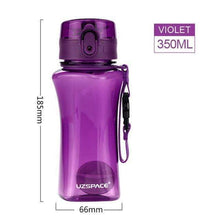Load image into Gallery viewer, UZSPACE New 350&500ml Sport Water Bottle Creative Portable Sports Camping Tea juice Tritan Plastic Drinkware My Bottle for Water