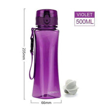 Load image into Gallery viewer, UZSPACE New 350&500ml Sport Water Bottle Creative Portable Sports Camping Tea juice Tritan Plastic Drinkware My Bottle for Water