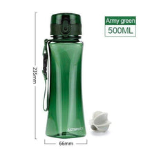 Load image into Gallery viewer, UZSPACE New 350&amp;500ml Sport Water Bottle Creative Portable Sports Camping Tea juice Tritan Plastic Drinkware My Bottle for Water
