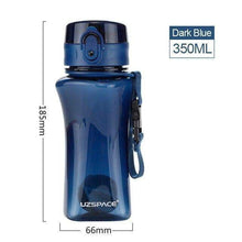 Load image into Gallery viewer, UZSPACE New 350&500ml Sport Water Bottle Creative Portable Sports Camping Tea juice Tritan Plastic Drinkware My Bottle for Water