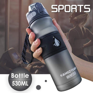 Sport Water Bottle BPA FREE Plastic Direct Drinking Flip Pop-top Filter Gourde - 18 fl oz - 530 ml