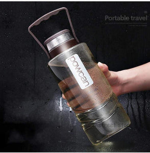POWCAN - Large Capacity Bottle 1000ML 1500ML 2000ML Outdoor Water Bottle Sport Leak-Proof Seal