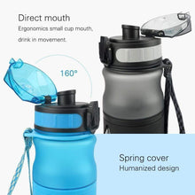 Load image into Gallery viewer, Sport Water Bottle BPA FREE Plastic Direct Drinking Flip Pop-top Filter Gourde - 18 fl oz - 530 ml