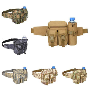 Outdoor Hip Pack for Water Bottle - Military Tactical Bag Waterproof Camping Hiking Pouch