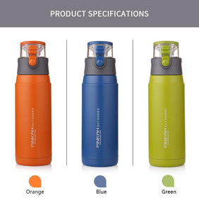 PINKAH 650ML Thermo Mug Stainless Steel Vacuum Flasks Sport Style Insulated Outdoor Water Bottle Thermos
