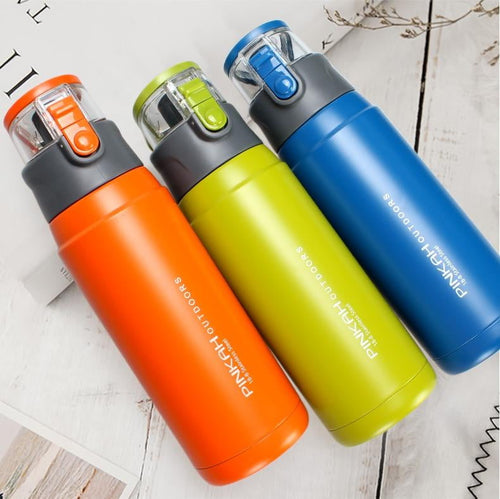 PINKAH 650ML Thermo Mug Stainless Steel Vacuum Flasks Sport Style Insulated Outdoor Water Bottle Thermos
