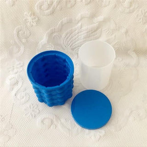Silicone Ice Cube Maker Portable Bucket Cooler Space Saving Kitchen Freezer Tools