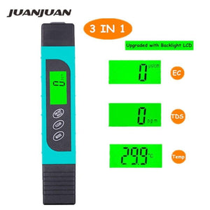 TDS EC Meter Temperature Tester pen 3 in 1 Function Conductivity Water Quality Measurement Tool
