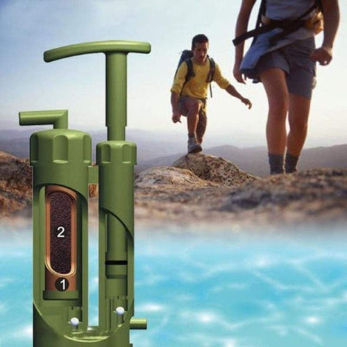 OUTAD Portable Camp Water Filter with Purify Pump and Storage Box For Outdoor Survival Hiking