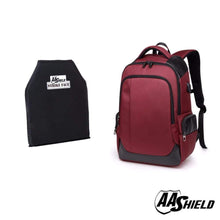 Load image into Gallery viewer, AA Shield - Bullet Proof School Safety Backpack Bag - RED - NIJ IIIA 3A Plate Panel Insert