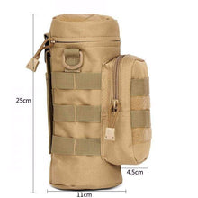 Load image into Gallery viewer, Water Bottle Pouch Case Water-repellent Zipper Tactical Military Pack Bag for Travel Climbing
