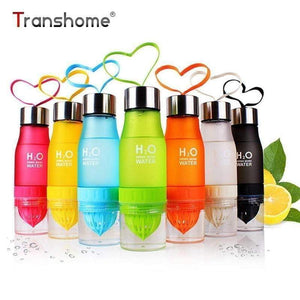 Transhome Creative Fruit Juice Infuser Water Bottle 650ml PBA-free Plastic