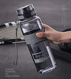 UZSPACE Popular Gray Water Bottle Men Outdoor Sport Travel My Drink Bottle Portable Leakproof Plastic Bottle BPA Free 5 Capacity