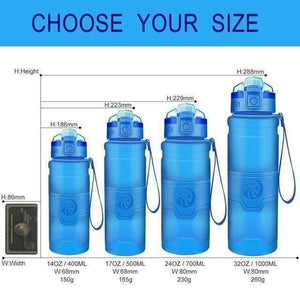 ZORRI -  400 to 1000ml - Sports Water Bottle BPA-Free Plastic Pop-top w Cleaning Brush*